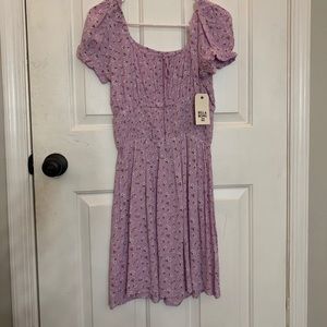 Lilac Floral Print Dress